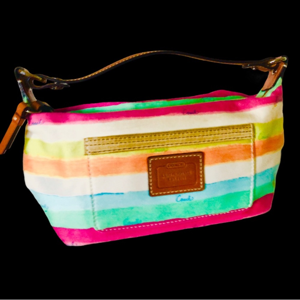 Authentic Coach Rainbow Stripes Mini Bag